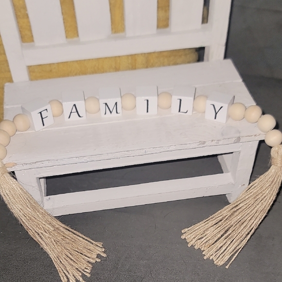 Beaded "Family" Decor with Tassel - Picture 2 of 2
